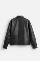 FAUX LEATHER JACKET