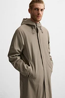 HOODED RUBBERIZED PARKA