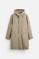 HOODED RUBBERIZED PARKA