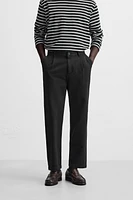 REGULAR-FIT PLEATED PANTS