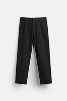 REGULAR-FIT PLEATED PANTS