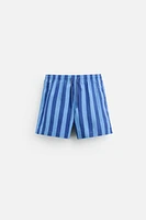 STRIPED REGULAR SWIMMING TRUNKS