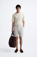 COTTON LINEN SHORTS