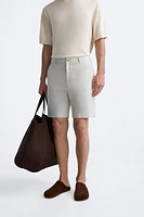 COTTON LINEN SHORTS