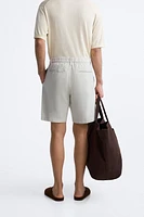 COTTON LINEN SHORTS