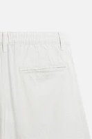 COTTON LINEN SHORTS