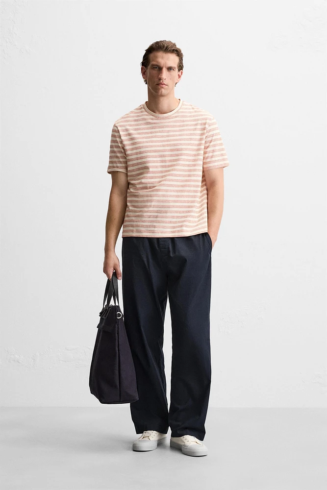 STRIPED JACQUARD T-SHIRT