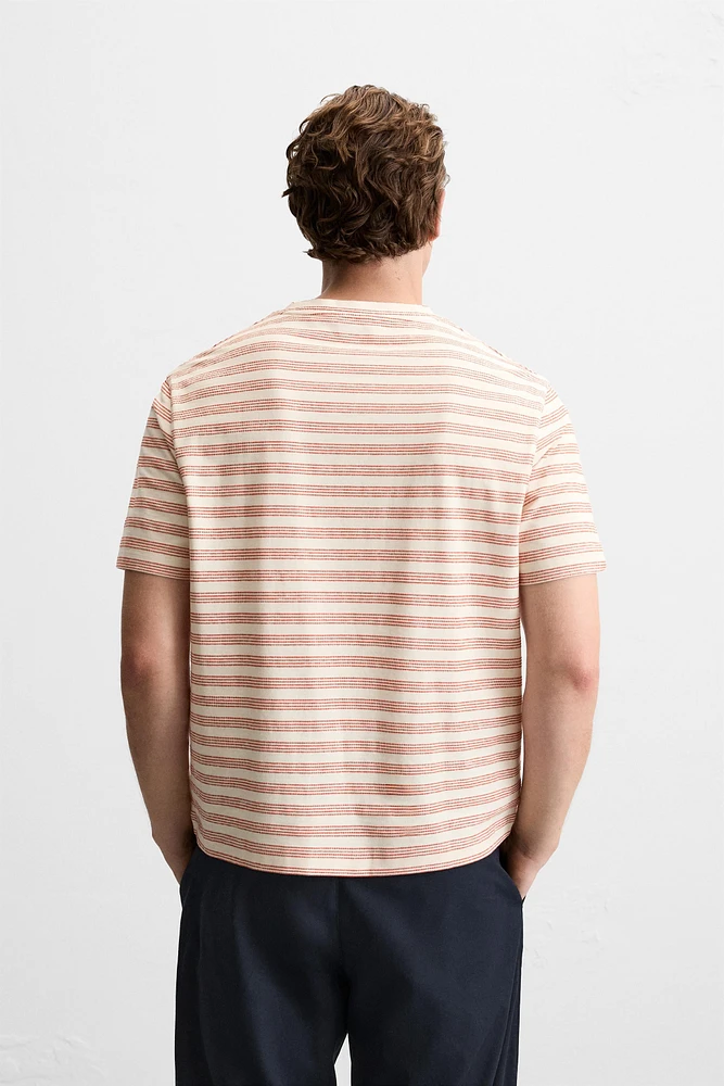 STRIPED JACQUARD T-SHIRT