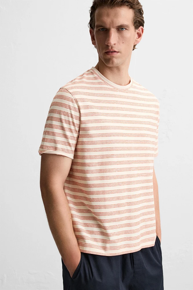 STRIPED JACQUARD T-SHIRT