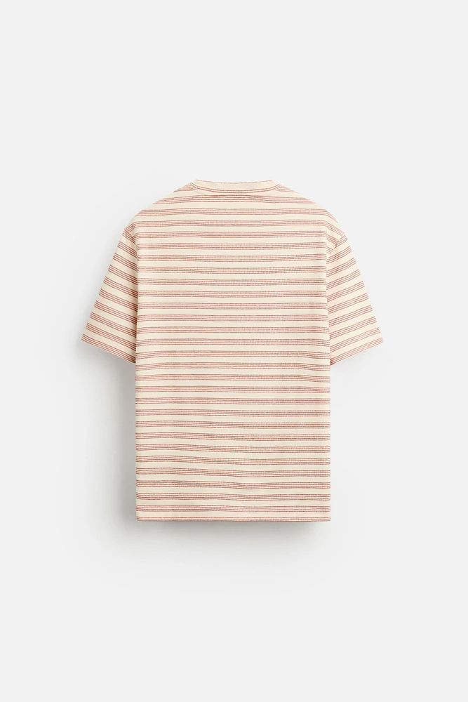 STRIPED JACQUARD T-SHIRT