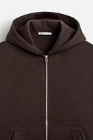 HOODED SWEATSHIRT WITH ZIP