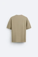 RIBBED KNIT T-SHIRT