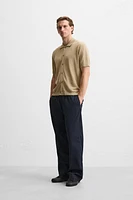 COTTON - LINEN BLEND KNIT SHIRT