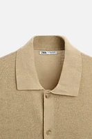 COTTON - LINEN BLEND KNIT SHIRT