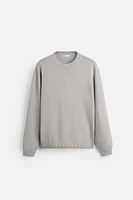 TEXTURED COTTON SWEATER