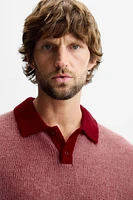 CONTRAST KNIT POLO