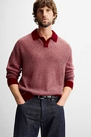 CONTRAST KNIT POLO