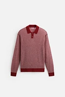 CONTRAST KNIT POLO