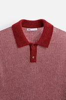 CONTRAST KNIT POLO