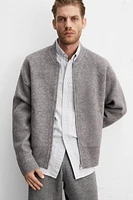 ZIPPERED KNIT JACKET