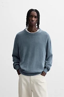 TEXTURED WASHED SWEATER