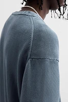 TEXTURED WASHED SWEATER