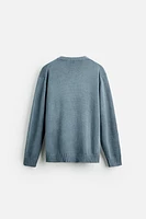 TEXTURED WASHED SWEATER