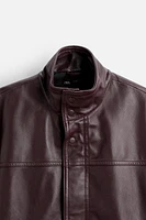 CROPPED FIT LEATHER JACKET