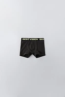 8-14 YEARS/ THREE-PACK OF TEXT DETAIL BOXERS