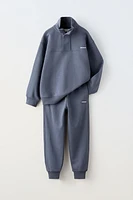 ZIPPER SWEATSHIRT AND PANTS MATCHING SET