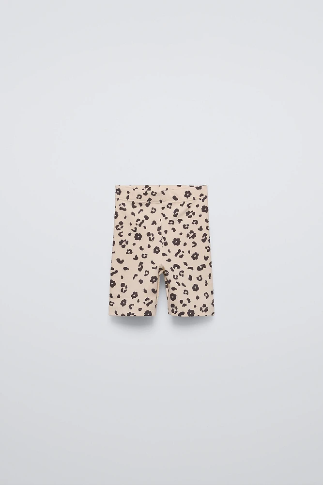 ANIMAL PRINT BIKE SHORTS