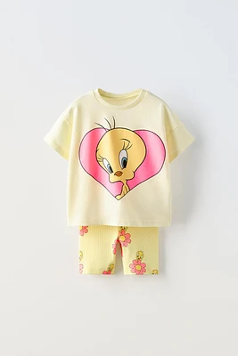 TWEETY ™ LOONEY TUNES T-SHIRT AND SHORT LEGGINGS CO-ORD