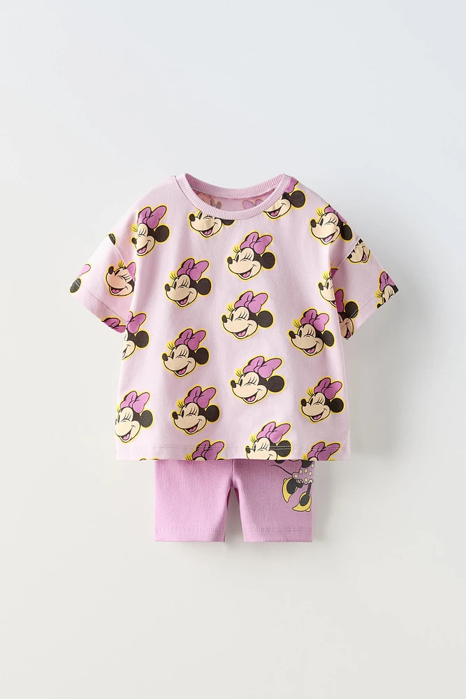 MINNIE MOUSE © DISNEY T-SHIRT AND BIKE SHORTS MATCHING SET