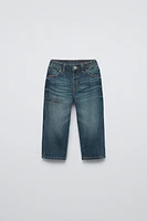 DISTRESSED EFFECT STRAIGHT JEANS