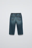 DISTRESSED EFFECT STRAIGHT JEANS