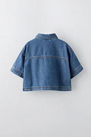 CROPPED DENIM SHIRT