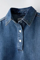 CROPPED DENIM SHIRT