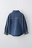 EMBROIDERED DENIM OVERSHIRT