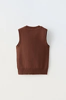 SLEEVELESS KNIT TOP