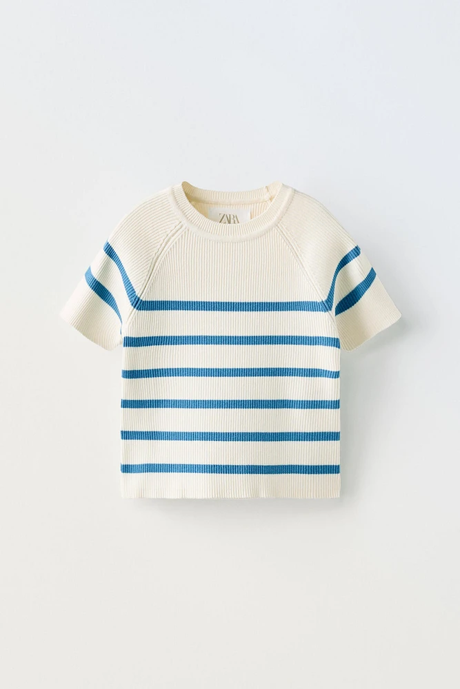 STRIPED RIB TOP