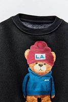 BEAR PRINT SWEATSHIRT