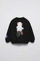 BEAR PRINT SWEATSHIRT