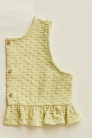 TIMELESZ - POPCORN KNIT TOP WITH RUFFLE