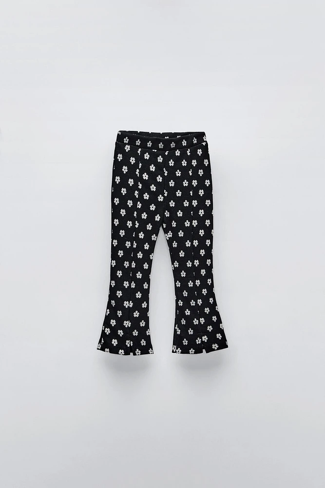 PRINTED FLARED PANTS