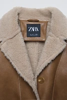 DOUBLE-FACED FAUX SHEARLING COAT