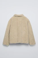 DOUBLE-FACED FAUX SHEARLING COAT