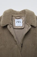 DOUBLE-FACED FAUX SHEARLING COAT