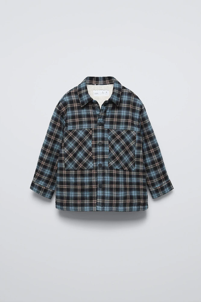 FLEECE PLAID OVERSHIRT