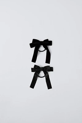 TWO-PACK OF BOW HAIR TIES