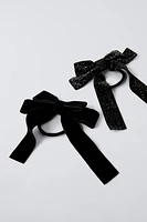 TWO-PACK OF BOW HAIR TIES